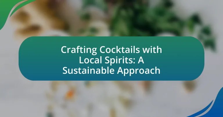 Crafting Cocktails with Local Spirits: A Sustainable Approach