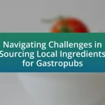 Navigating Challenges in Sourcing Local Ingredients for Gastropubs